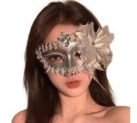 Lerpwige Masquerade Mask Venetian Party Halloween Costume Mardi Gras Masque Women's Glitter Half Face Mask Eye Mask Venetian Women for Masquerades
