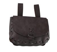 Lerpwige Medieval Faux Leather Bag Portable Purse Belt Bag Vintage Cube Bag for Men Women Children Cosplay