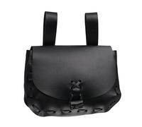 Lerpwige Medieval Faux Leather Bag Portable Purse Belt Bag Vintage Cube Bag for Men Women Children Cosplay