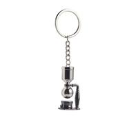 Lerpwige Metal Espresso Supply Key Chain Fashionable Miniature Coffee Series Bag Pendant Handmade Key Round for Men and Women