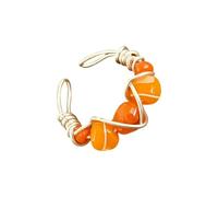 [Lerpwige] Modern adjustable beaded ring with natural stone beads. Perfect for layering or wearing alone for a fashionable look