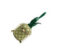Lerpwige Modern Pineapple-shaped Bucket Purse with Adjustable Shoulder Strap, Lightweight, Spacious Design, Ideal for Work Utensils, Spacious Cylinder Shoulder Bag, Green, Einheitsgröße