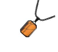 Lerpwige Modern Rectangular Necklace Distinctive Necklace Stainless Steel Texture Suitable For Trendy Parties And Everyday Wear Stainless Steel Unisex