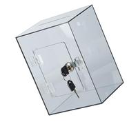 Lerpwige Modern Square Acrylic Money Banks Break Resistant Clear Coin Savings for Home Office Keyed Security Lid Money Saving Boxes Functional Cash Saving Container