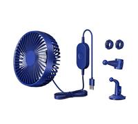 Lerpwige Multiple Position USB Fan With Suction Base Chair Clamp 3 WindSpeeds Quiet Cooling Solution For Automotive Indoor Use Portable USB Desk Fan