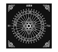 Lerpwige Mysterious Symbol Astrology Tablecloth Altars Fabric Square Divine Table Card Table Fabric Witchcraft Deck Cloth Duration