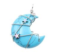 Lerpwige Natural Stone Semi-Assembled Moon Pendant Hand Cleaned