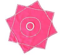 Lerpwige Octagonal Dance Handkerchief For Women Men Dance Parties Chinese Traditional Handkerchief For Themes Event Competition Prop, Rose-red, One Size
