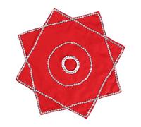 Lerpwige Octagonal Dance Scarf for Women Men Dance Parties Chinese Traditional Handkerchief for Themes Events Competition Accessories, red, One size