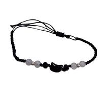 Lerpwige Pair Pairing: Black Cat White Cat Sequin Bangle Adjustable Zodiac Sign Jewellery Gift For Partner Meaningful Bead Gifts Jewellery, one size, As described