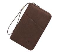 Lerpwige Passport Covers Document Pockets with Blocker and Secure Zip Design for Frequent Travelers and Explorers Blocking the Passport Case, coffee