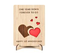 Lerpwige Personalised Wooden Greeting Card Celebration For Special Event Wedding Anniversary Birthday Home Display Festival Home Decoration Greeting Greeting