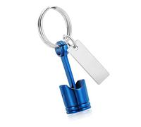Lerpwige Pet Cremation Jewelry Keychain Motorized Piston Design Memorial Holder For Ashes Aluminum Pet Ashes Keychain