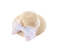 Lerpwige Pet Straw Hat Dogs Cats Elegant Style Straw With Stretch Chin Rope Practical Spring Travel For On The Go For Outdoor Use