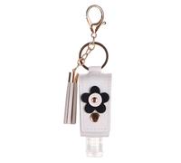 Lerpwige Portable Squeeze Bottle Empty Leakproof Travel with Keychain Holder for Hand Essential Oil Shampoo Empty Travel Keychain Squeeze Hand Keyring Holder