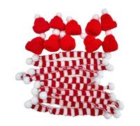 Lerpwige Practical Pack of 20 Small Santa Hat Stylish Bottle Ornament for Enhancing Festival Atmospheres At Parties Supplies Bottle Christmas Hat