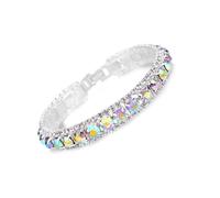 Lerpwige Practical Sterlings with Sturdy Alloy Crystals Adjustable Link Chain Designs Jewelry Accessory for Women Trendy Female Bangles