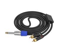 Lerpwige Professional 1/4 Inch Male to Male Stereo Y Splitter Cable Connection Cable 6.35 50cm to 10m