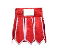 Lerpwige Quick Dry Fighting Sports Shorts Flexible Waistband Comfortable Fabric Short Pants for Boxing Sparring Time Men's Muay Thai Training Short Pants Red