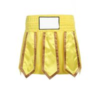 Lerpwige Quick Dry Fighting Sports Shorts Flexible Waistband Comfortable Fabric Short Pants for Boxing Sparring Time Men's Muay Thai Training Short Pants Yellow