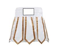 Lerpwige Quick Dry Fighting Sports Shorts Flexible Waistband Comfortable Fabric Short Pants for Boxing Sparring Time Men's Muay Thai Training Short Pants White