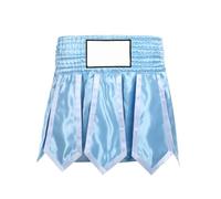 Lerpwige Quick Dry Fighting Sports Shorts Flexible Waistband Comfortable Fabric Short Pants for Boxing Sparring Time Men's Muay Thai Training Short Pants Light Blue