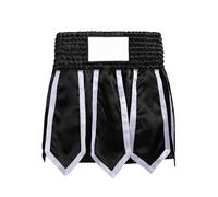 Lerpwige Quick Dry Fighting Sports Shorts Flexible Waistband Comfortable Fabric Short Pants for Boxing Sparring Time Men's Muay Thai Training Short Pants Black