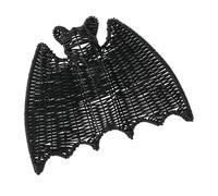 Lerpwige Realistic Woven Bat Decors For Scary Season Iron Construction Easy Setups Holiday Hanging Display Handwoven Iron Bat Halloween Decoration