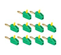 Lerpwige Robust 4 mm gold plate banana connectors, 32 A power supply, quick connection for electrical test instruments, industrial banana connections, pack of 10
