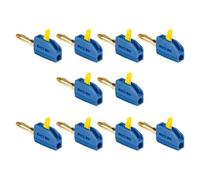 Lerpwige Robust 4 mm gold plate banana connectors, 32 A power supply, quick connection for electrical test instruments, industrial banana connections, pack of 10