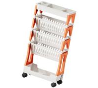 Lerpwige Rolling Utility Cart for Efficient Organization and Office 5 Tiers/2 Levels Storage Flow Space Saving Organizer