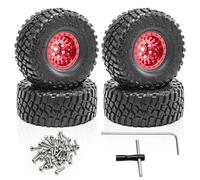 Lerpwige Rubber Wheel Tyres for Crawlers Car Modelforder Remote Control Modeling Accessories 4 Pack