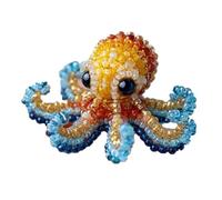 Lerpwige Sea Animal Themed Beads Embroidery Supplies Beginner Set With Instruction And Multicolored Beads For Handmade Craft Beginner Beadwork Sea Creature Set