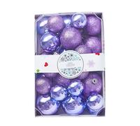 Lerpwige Set of 26 / 42 Christmas Ornaments Adjustable Option Shatterproof Baubles Versatile Tree Decorations Party Supplies