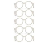 Lerpwige Set of 5 Round Square Frame Glasses Doll Without Lenses Plastic Glasses Adult Doll Photo Props Black Frame for Boys Round Square, one size, as described