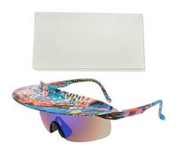 Lerpwige Shade Sunglasses with Tied Beacons on Windproof, Yellow Water Transfe, One Size