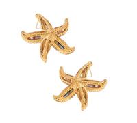 Lerpwige Shell Necklace for Women Fashionable Beach Jewellery Stainless Steel Chain with Pendant Adjustable Length Beach Holiday Starfish Jewellery, one size, As described, As described
