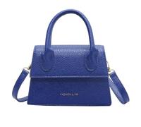 Lerpwige Simple and stylish shoulder bag for women, multi-compartment design for simple organizations that suit different height bags, Blue
