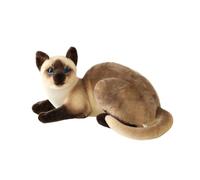 Lerpwige Simulation Siamese Plush Toy PP Cotton Room Display Decors Embroidered Eyes Detail And Easy To Clean For Various Age Siamese Cats Plush Toy