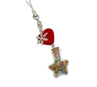 Lerpwige Snowflakes Winter Running Christmas Phone Strap Key Chain Charm for Holiday Spirits and Safety with Soft and Durable Materials