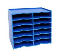 Lerpwige Space-saving desk storage container with multiple sections, colourful and robust PVC organisers for daily use
