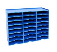Lerpwige Space-saving desk storage container with multiple sections, colourful and robust PVC organisers for daily use