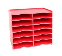 Lerpwige Space-saving desk storage container with multiple sections, colourful and robust PVC organisers for daily use