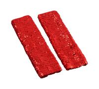 Lerpwige Sparkling Sevade Arm Sleeves for Carnival Parties and Stage Performances Elastic Sleeves for Glitter Arm Covers Various Sizes, red, One Size