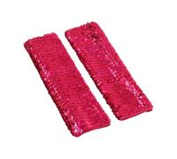 Lerpwige Sparkling Sevade Arm Sleeves for Carnival Parties and Stage Performances Elastic Sleeves for Glitter Arm Covers Various Sizes, Plum Red, One Size