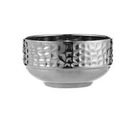 Lerpwige Stainless Steel Bowl with Hammered Surfaces and Double Wall Insulation for Hot Food Dishwasher Safe Dining Essential Rustproof Kitchenwares Bowl