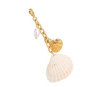 Lerpwige Stainless Steel Case Keychain Women Beach Theme Rust Resistant with Sun Rainbow Charm Daily Fashion Beach Jewelry Keychain