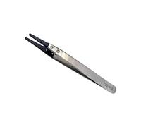 Lerpwige Static-Free Stainless Steel Micro-Tip Tweezers for Optical Fiber Assembly and Electronics Work ESD Safe Carbon Steel Tweezers