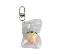 Lerpwige Strawberry shaped mobile pendant with color patterns for fashionable people