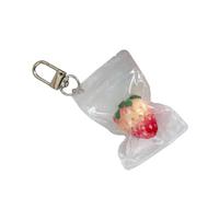 Lerpwige Strawberry shaped mobile pendant with color patterns for fashionable people